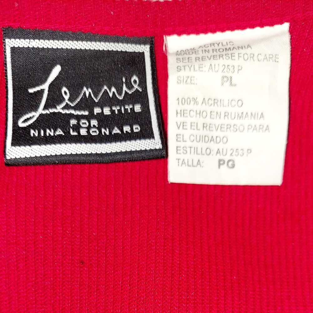 Red Wool Dress Wrap With String - image 4